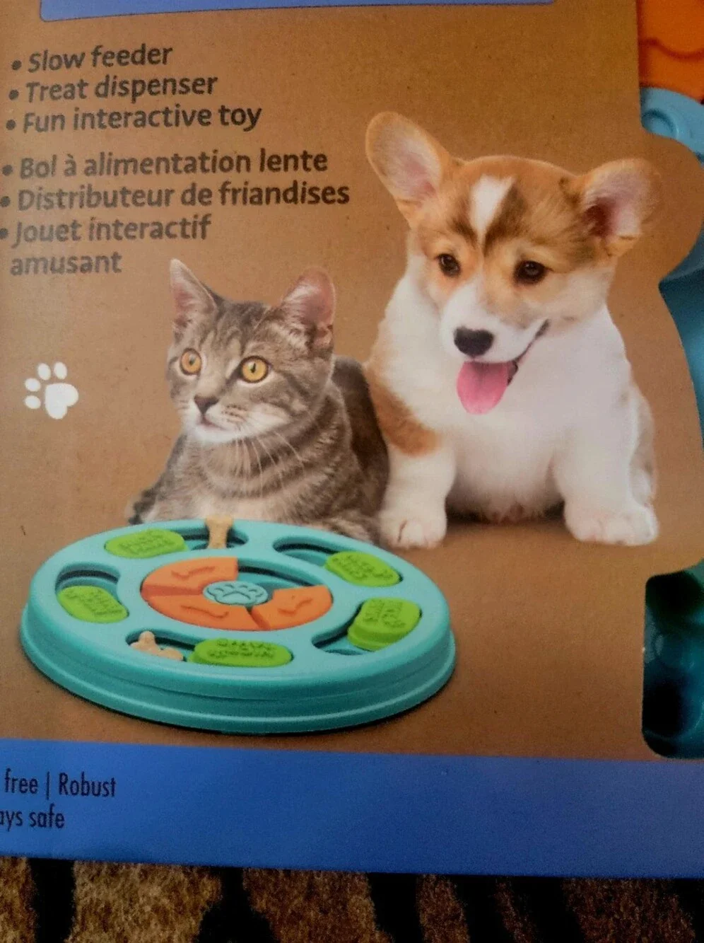 Pet Dog Or Cat Treat Dispenser Feeder Toy Slide 'N Treat Game Interactive Ea.